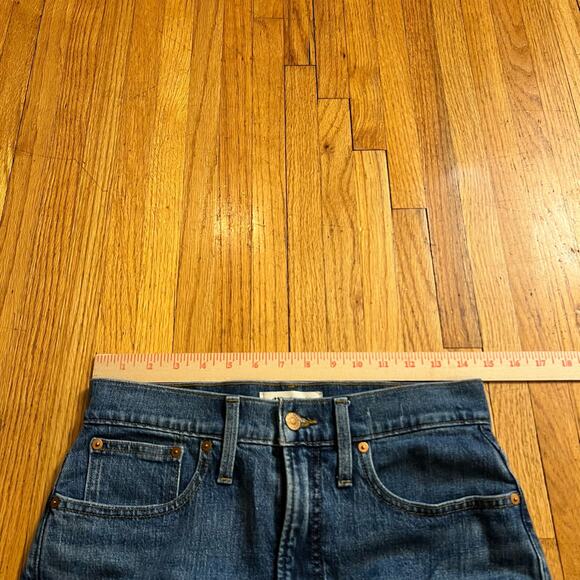 Madewell Jeans Womens 27 Perfect Vintage Blue Denim High Rise Raw Hem - Picture 9 of 12